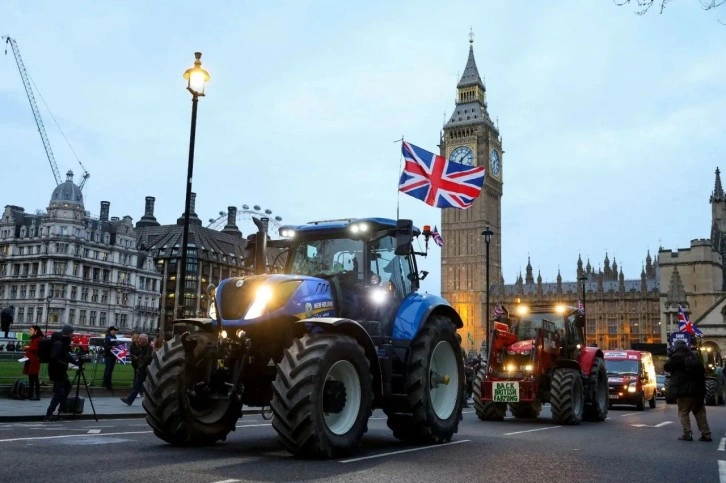 Britische Landwirte protestieren in London gegen billige Lebensmittelimporte