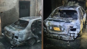 Arson attack on vehicle in Surlariçi, Lefkoşa