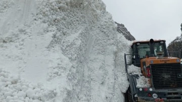 Hakkari'de çığ tehlikesi. İş makinesi operatörü son anda kurtuldu